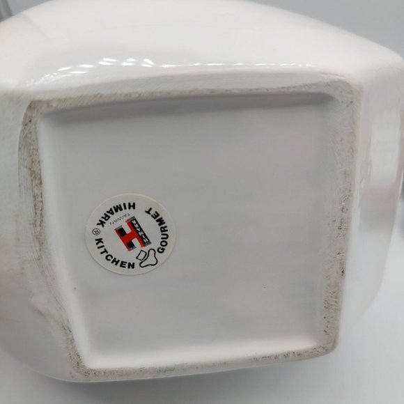 Vtg Christmas Teddy Bear Cookie Jar Ceramic 1987 Taiwan Himark Santa Hat - Picture 9 of 15